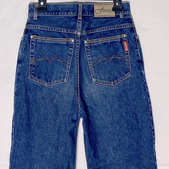 Vintage Fortei Med Stone Wash High Rise Tapered Mom Style Jeans 6 - Picture 11 of 12